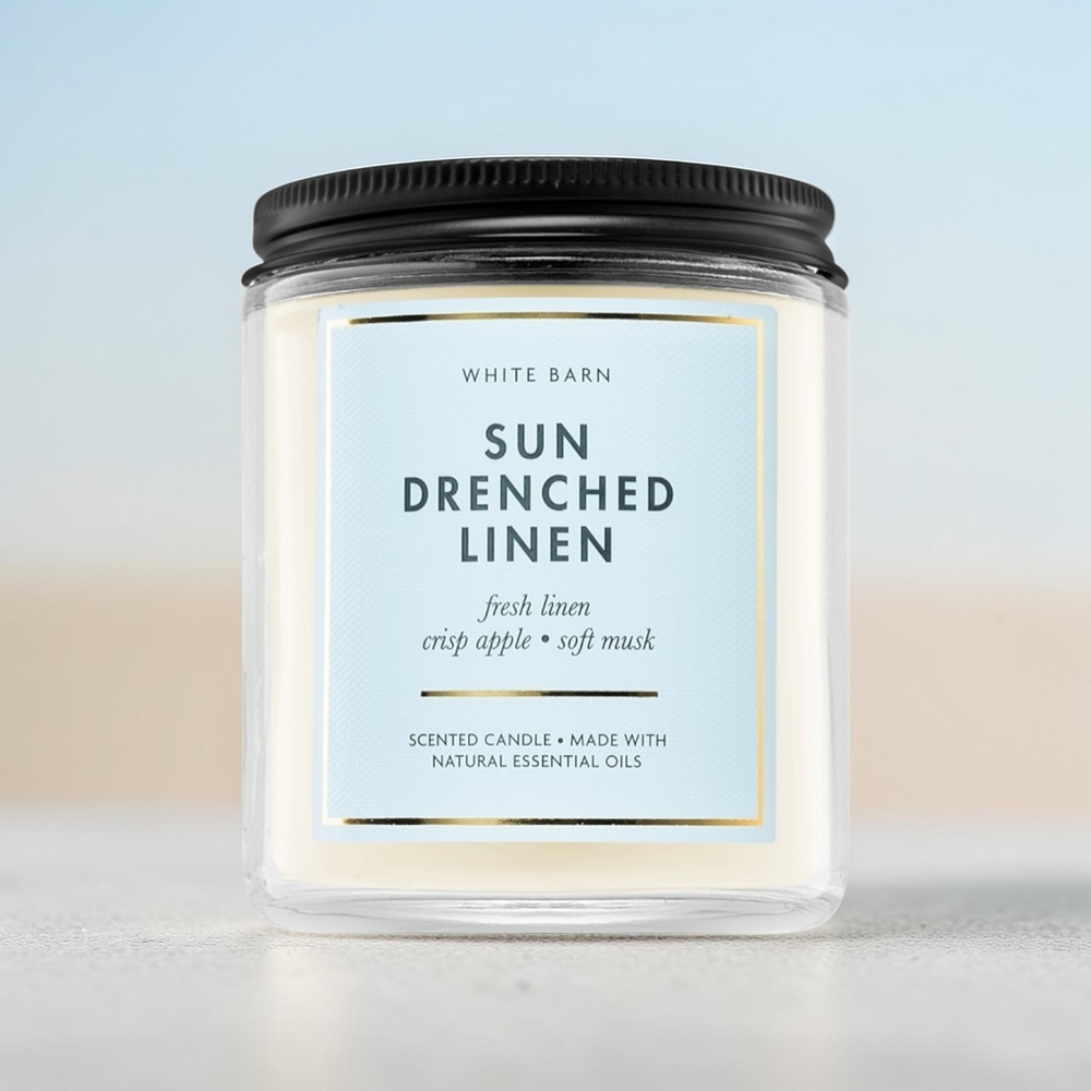 White Barn 1-wick Candle with Essential Oils - 8oz